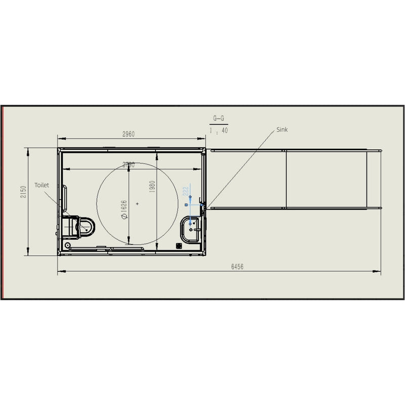10ft Handicap-Accessible Portable Toilet with Shower
