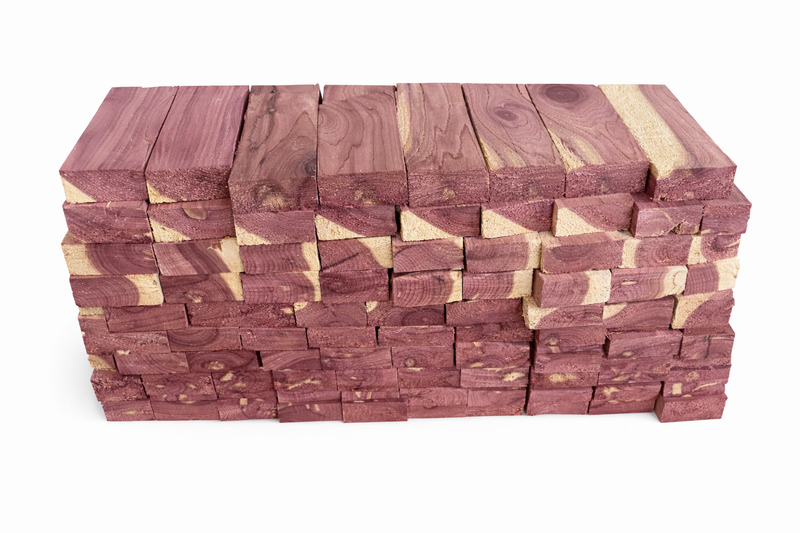 Aromatic Red Cedar Closet Blocks – Jumbo 4"x2"x1" Solid Chunks – Natural Moth Repellent – Handcrafted USA – 6 to 1000 Pack