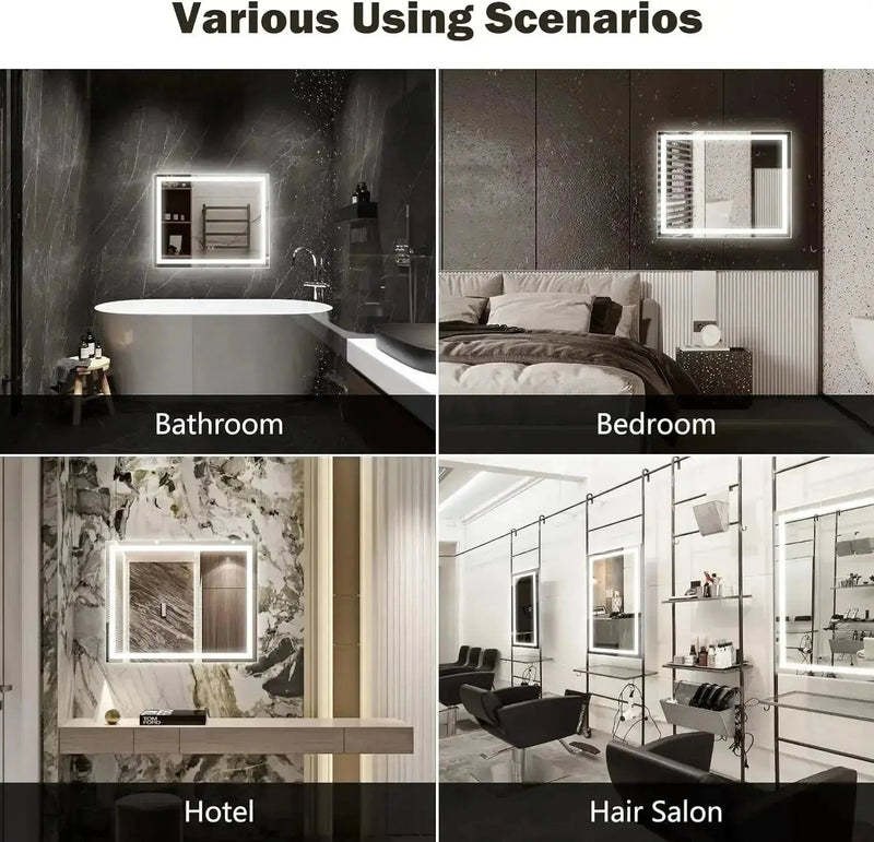 36 x 28 Inch Center Glow LED Bathroom Mirror