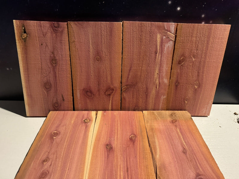 🌲 Red Cedar Craft Boards | 1” x 5” x 10” | Aromatic Kiln Dried Wood | USA Made