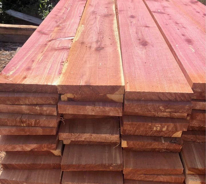 🪵 250 Red Cedar Boards 1x5x8 – Premium Bulk Lumber 🚚 Free Freight Shipping