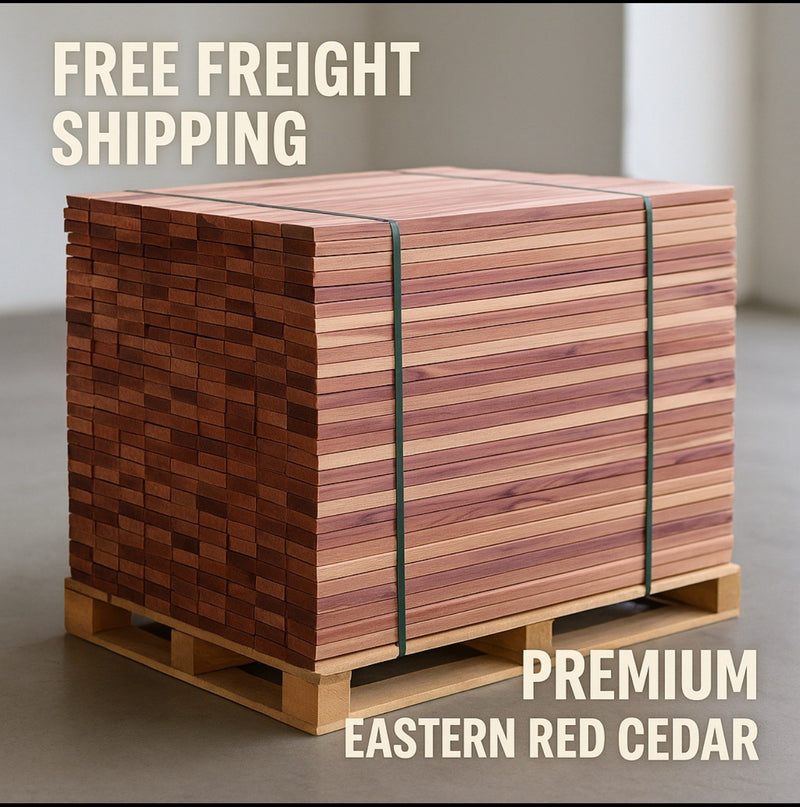 📦 1000 Red Cedar Boards | 1x5x96 | Kiln Dried | Aromatic | Bulk Lumber Deal