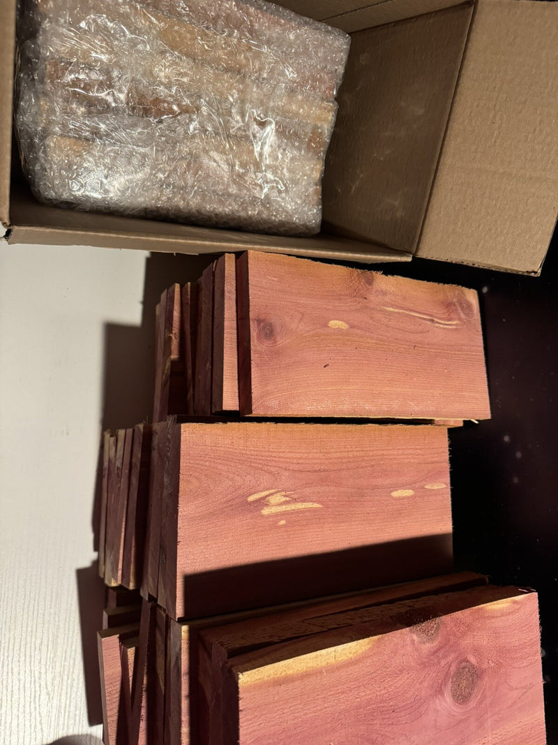 🌲 Red Cedar Craft Boards | 1” x 5” x 10” | Aromatic Kiln Dried Wood | USA Made