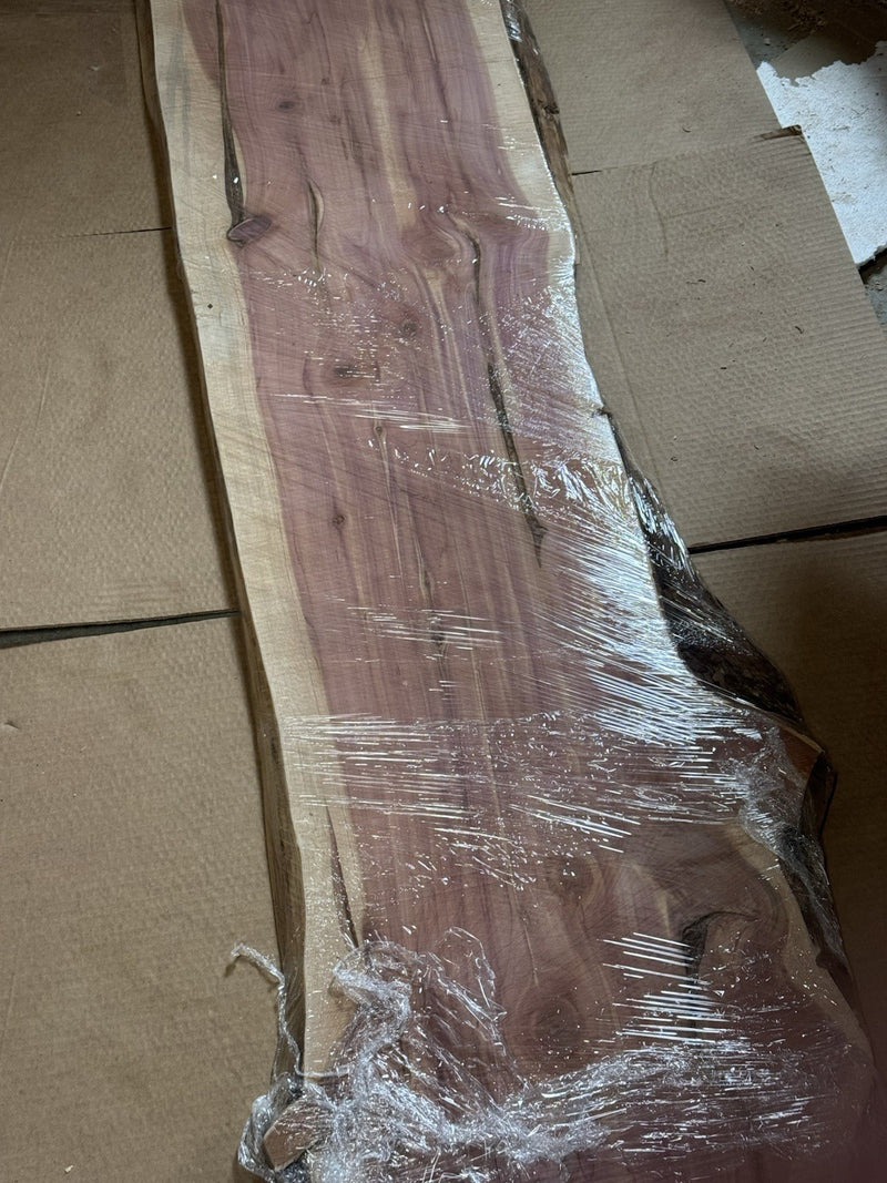 🔥Last Premium Red Cedar Live Edge Slab A-Grade | Table Shelf Mantel | Free Ship
