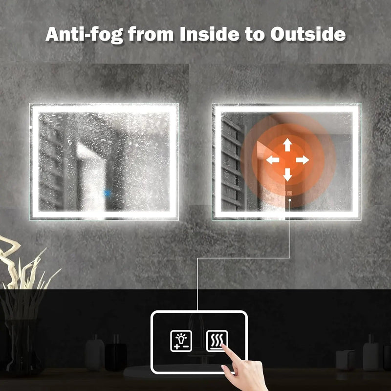 Deluxe Center Glow LED Bathroom Mirror