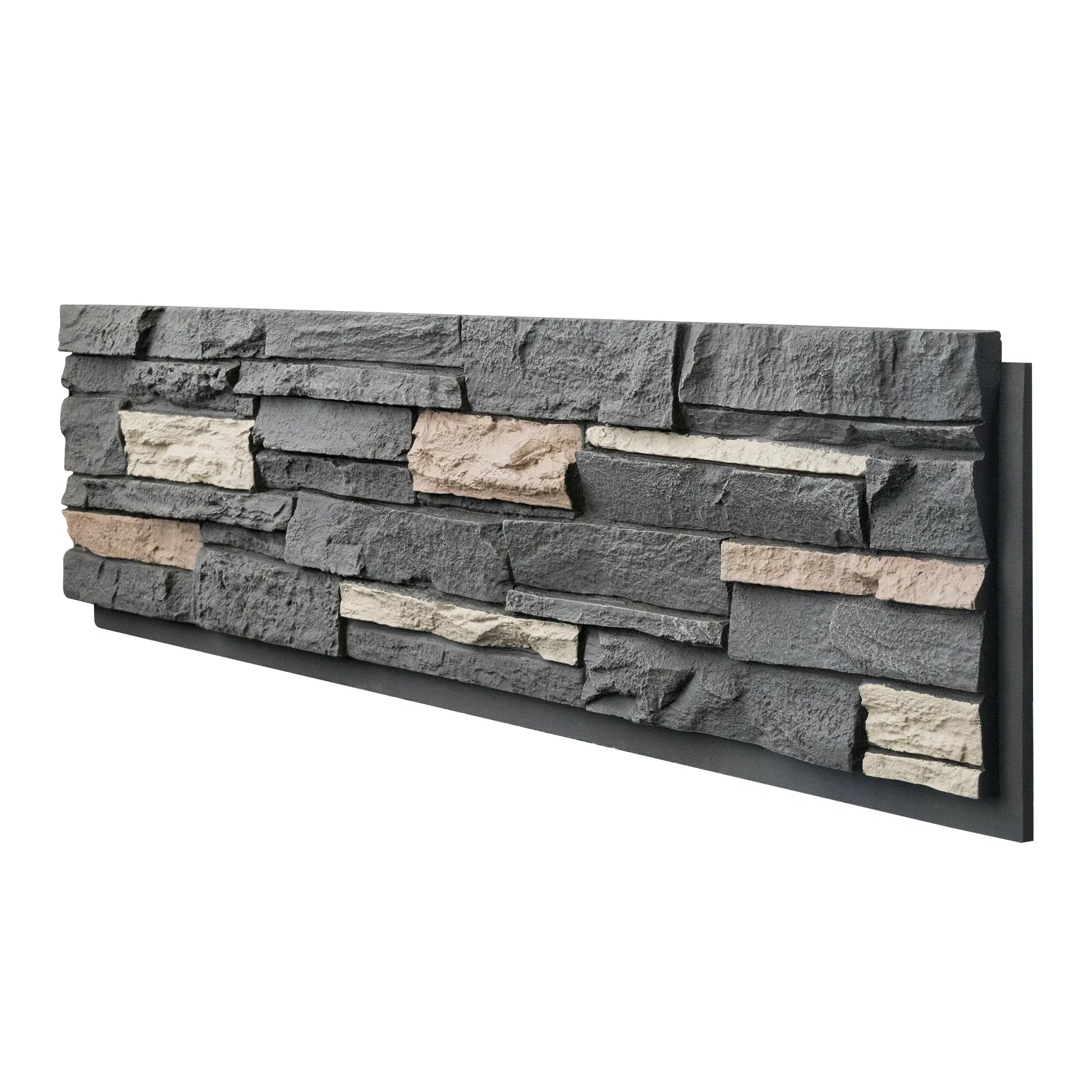 Hausvita Faux Stone Wall Siding Panel, PU Stone Veneer Exterior, 46.46 ...