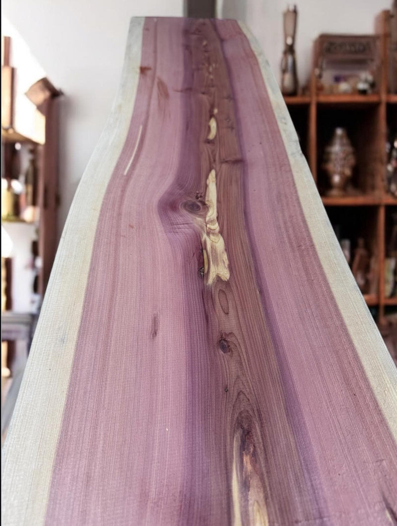 Live Edge Red Cedar Slabs – Hand-Sanded, Kiln-Dried Rustic Wood for Bar Tops, Furniture & Tables