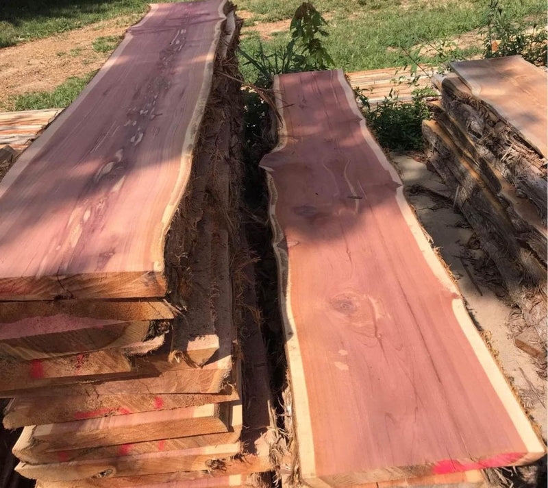 Live Edge Red Cedar Slabs – Hand-Sanded, Kiln-Dried Rustic Wood for Bar Tops, Furniture & Tables
