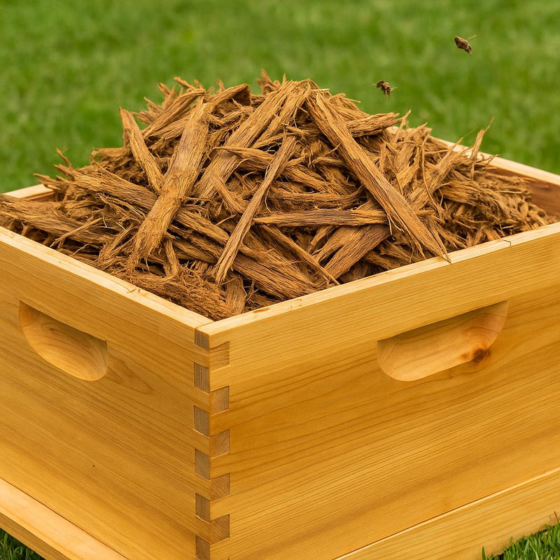 Aromatic Eastern Red Cedar Bark Chips: Natural Mulch, Beekeeping, Crafts